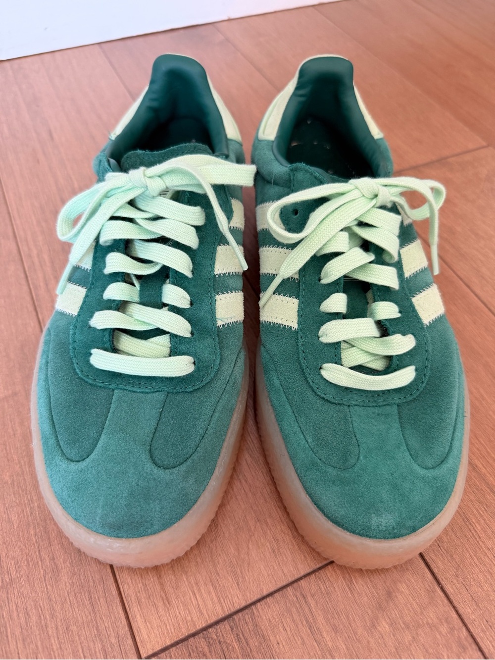 Adidas Green and Gum Suede Samba